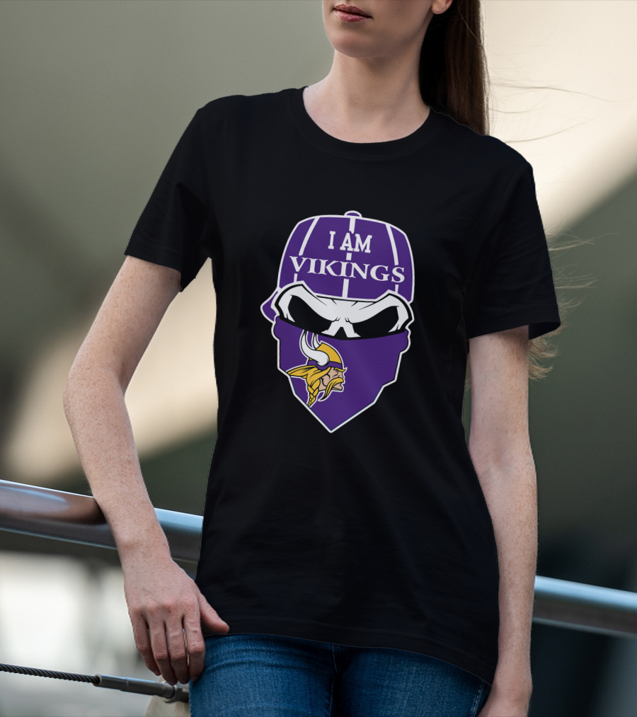 I Am Vikings Minnesota Vikings Skull T-Shirt