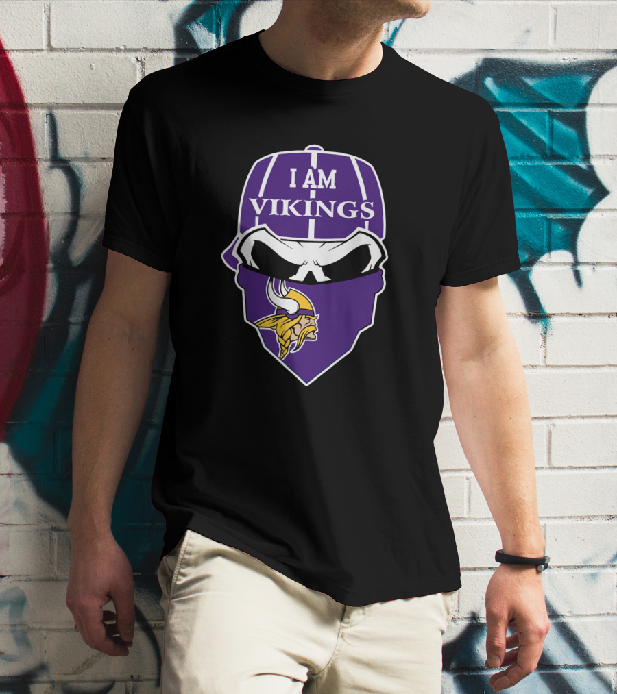 I Am Vikings Minnesota Vikings Skull T-Shirt
