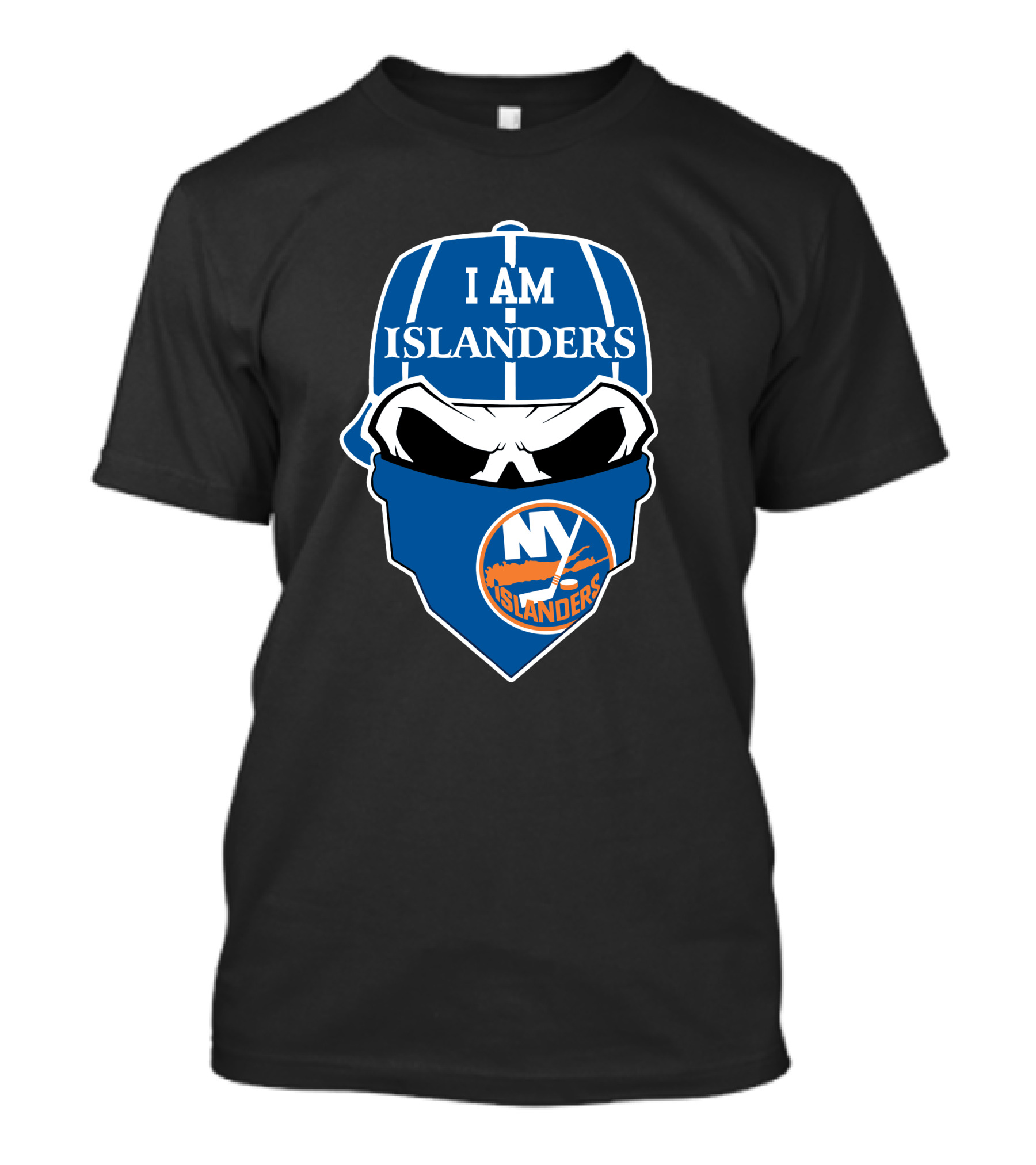 I Am New York Islanders Skull T-Shirt