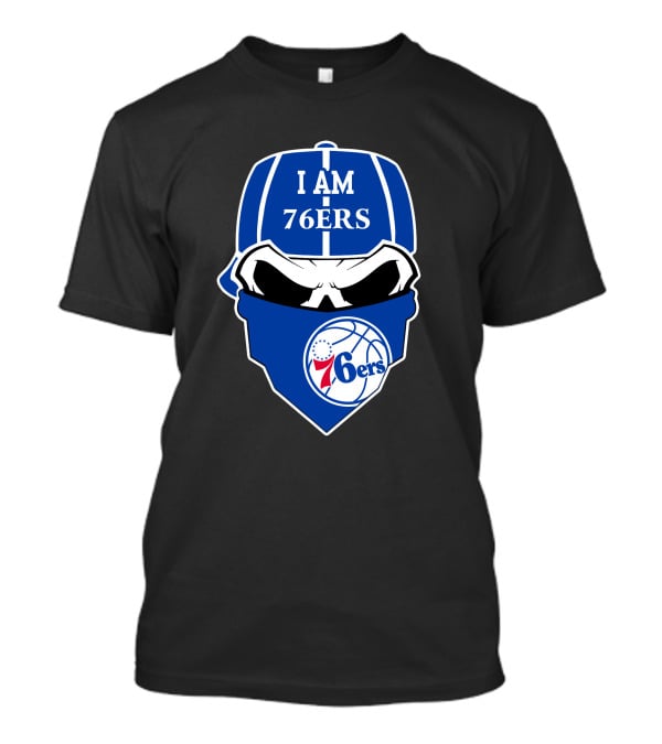 I Am 76ers Skull Logo Philadelphia 76ers T-Shirt