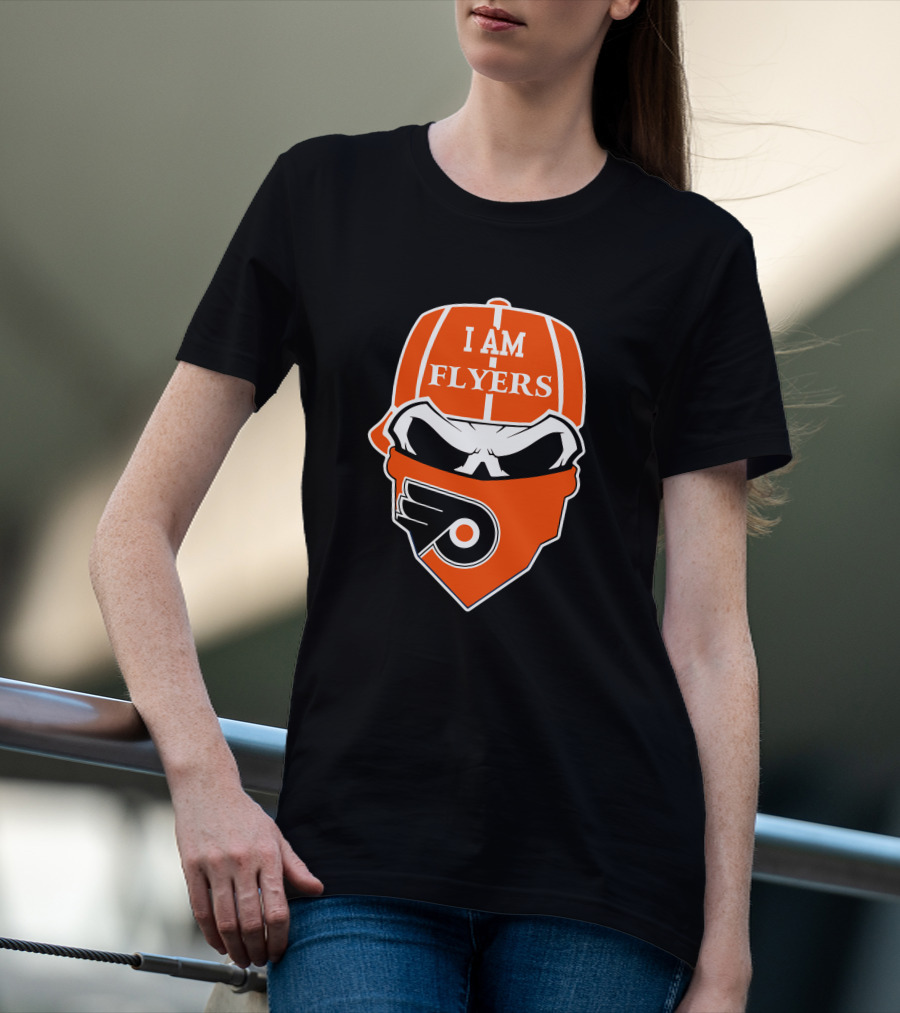 I Am Flyers Philadelphia Flyers Skull T-Shirt