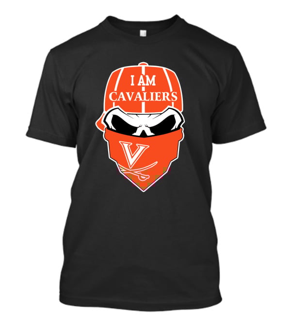 I Am Cavaliers Virginia V Skull Bandana T-Shirt