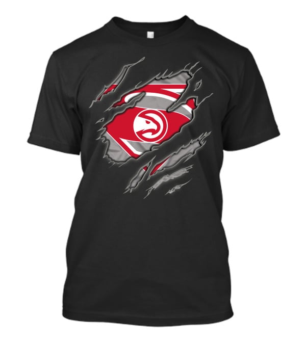 Atlanta Hawks Superman Logo Ripped Reveal T-Shirt
