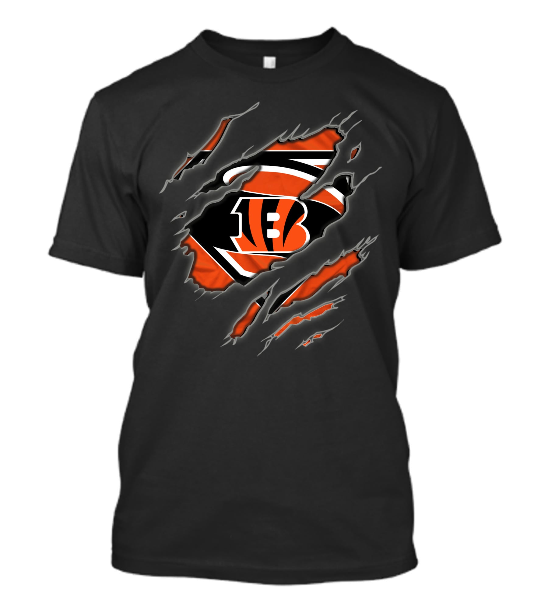 Cincinnati Bengals Logo Torn Reveal T-Shirt
