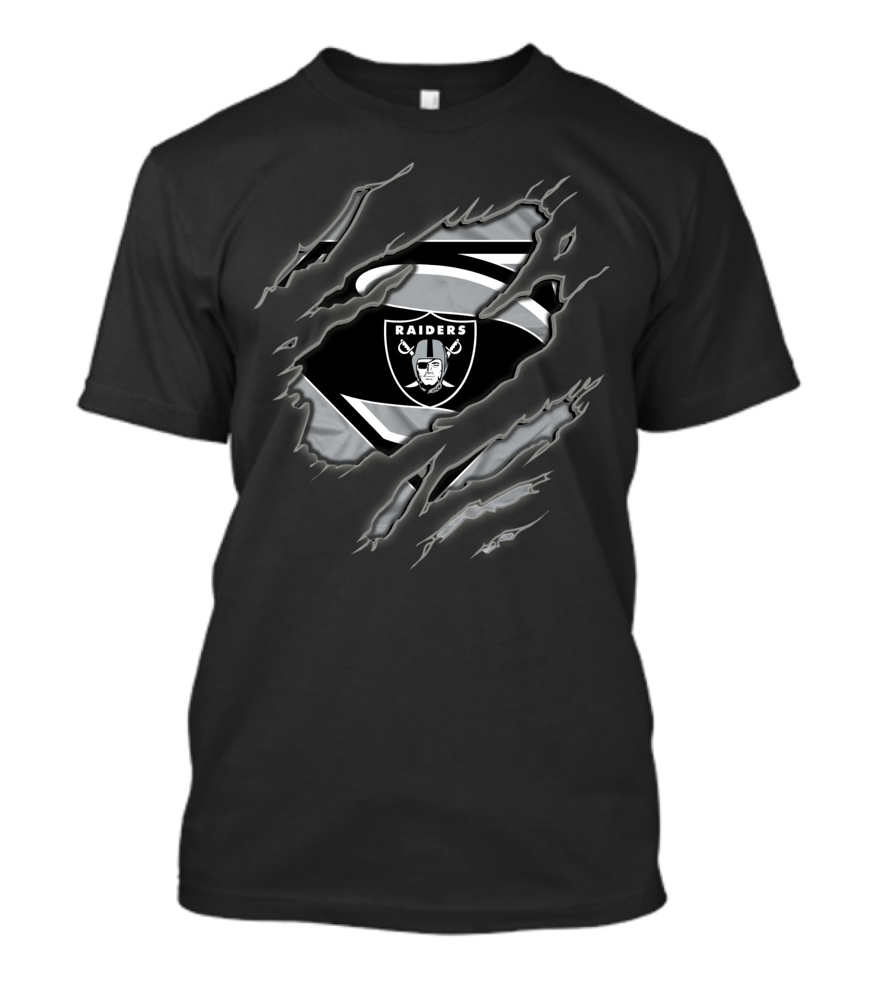 Las Vegas Raiders Superman Shield Tear T-Shirt