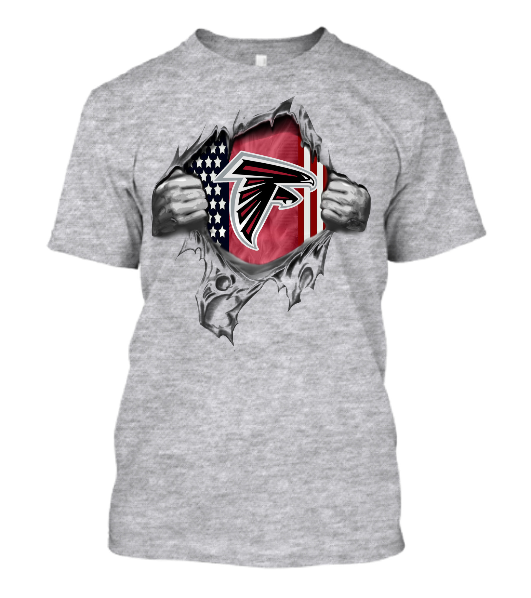 Atlanta Falcons American Flag Rip T-Shirt
