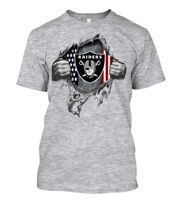 Las Vegas Raiders American Flag Shield T-Shirt