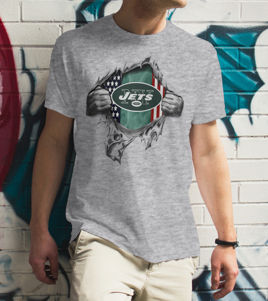 New York Jets American Flag Hidden Strength T-Shirt