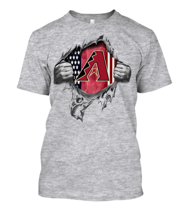 Arizona Diamondbacks American Flag Rip T-Shirt