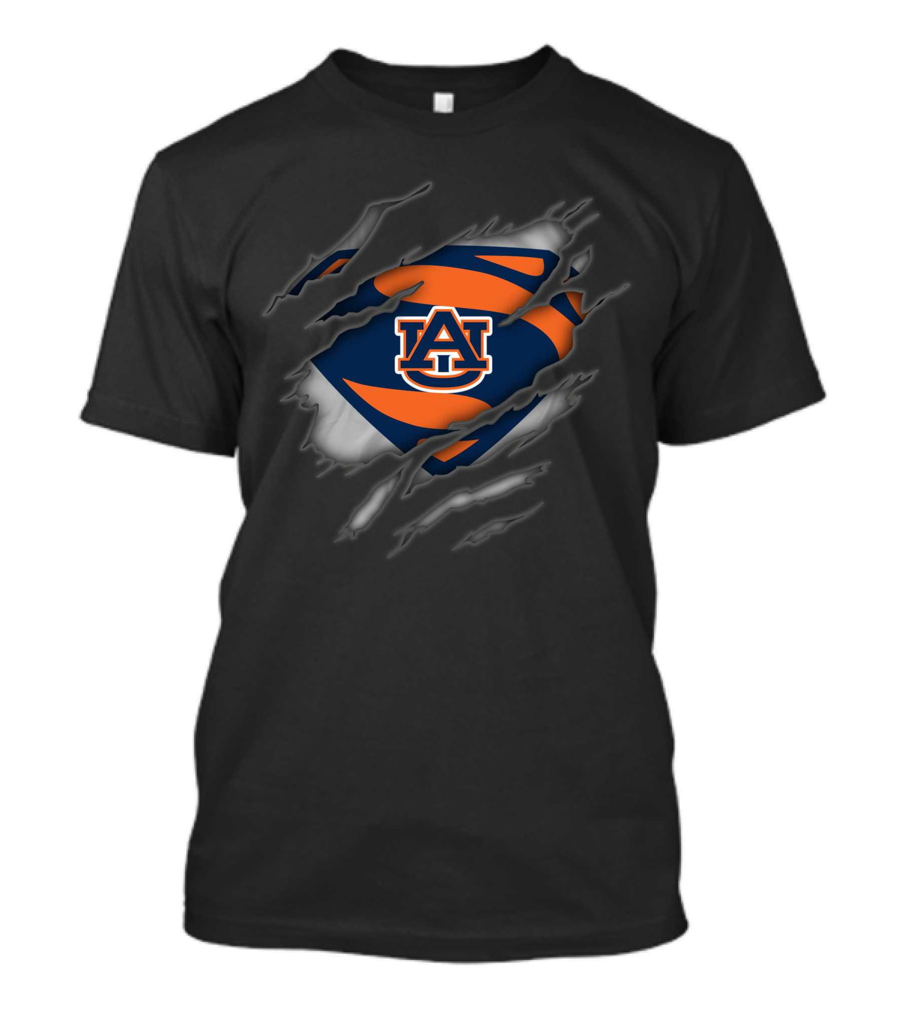 Auburn Tigers Superman Logo Tear T-Shirt