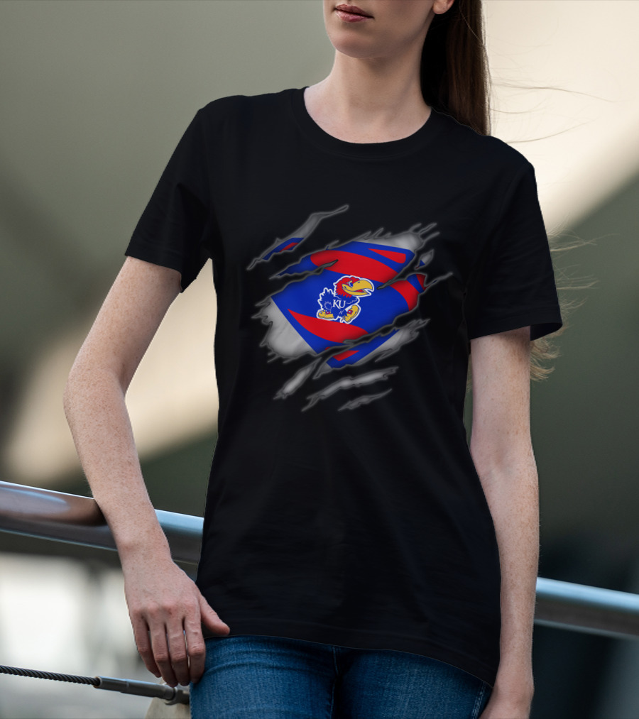 Kansas Jayhawks Ku Superman Jayhawk T-Shirt