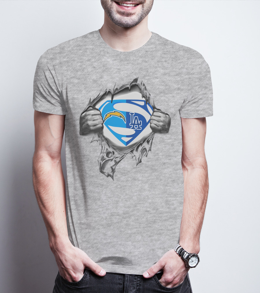 Los Angeles Chargers Dodgers Superman T-Shirt