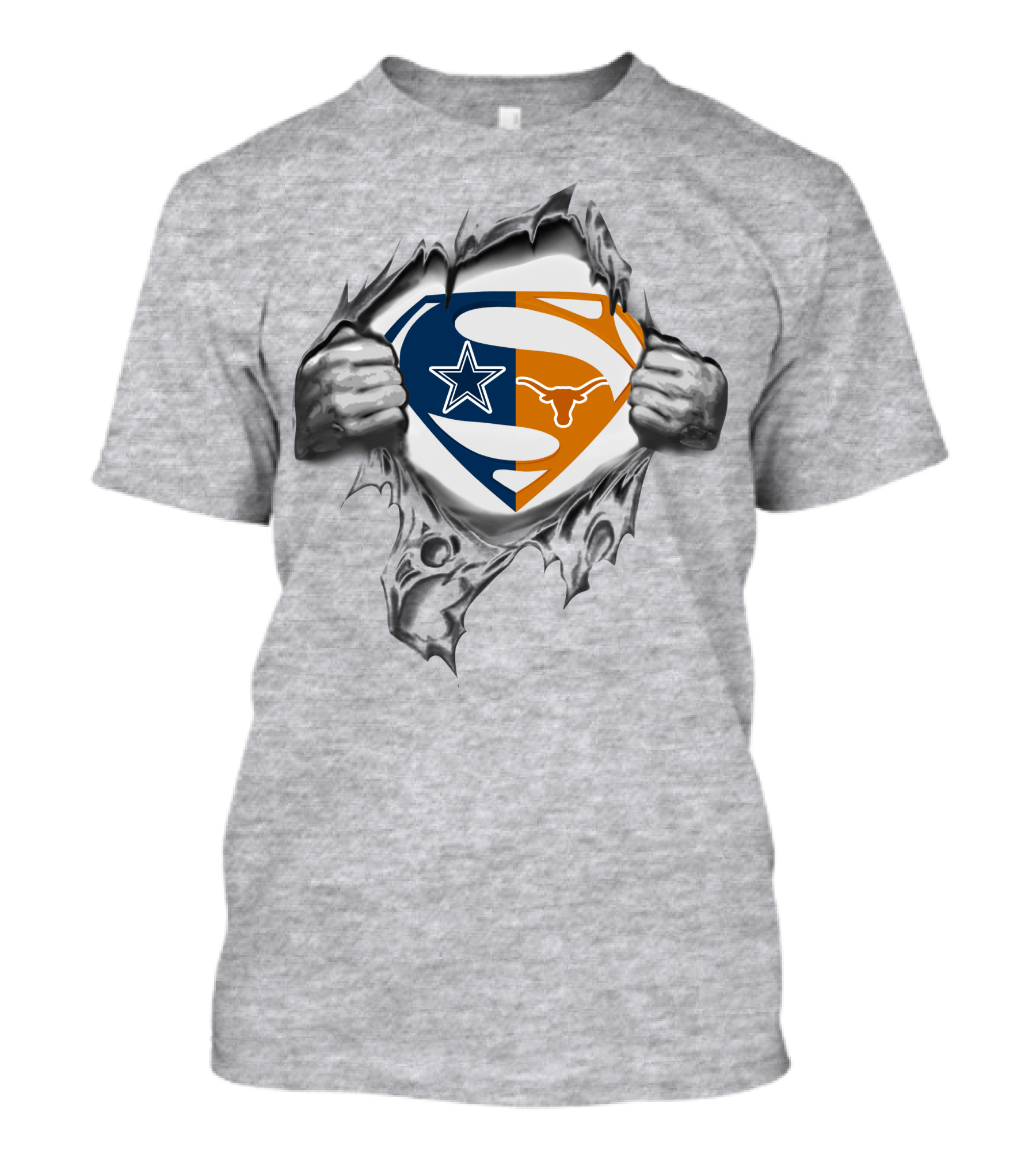 Cowboys Texas Longhorns Superman Fusion T-Shirt