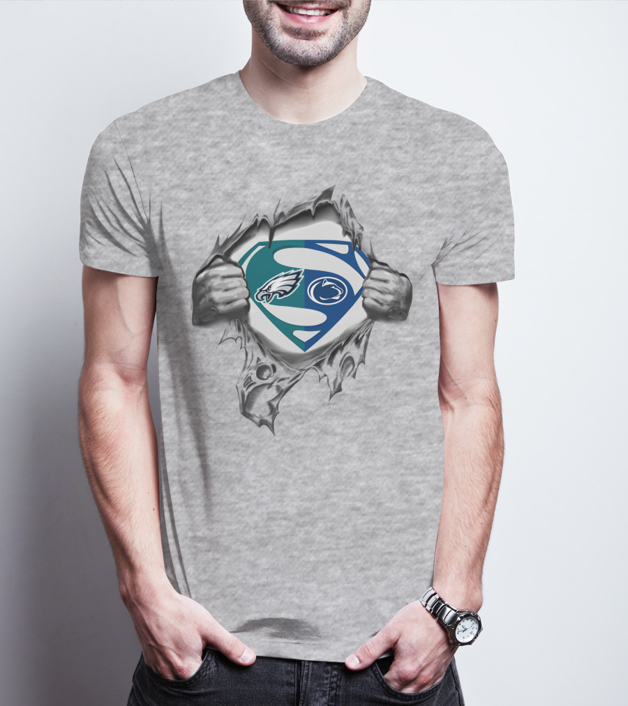 Eagles Penn State Nittany Lions Superman Logo Mashup T-Shirt