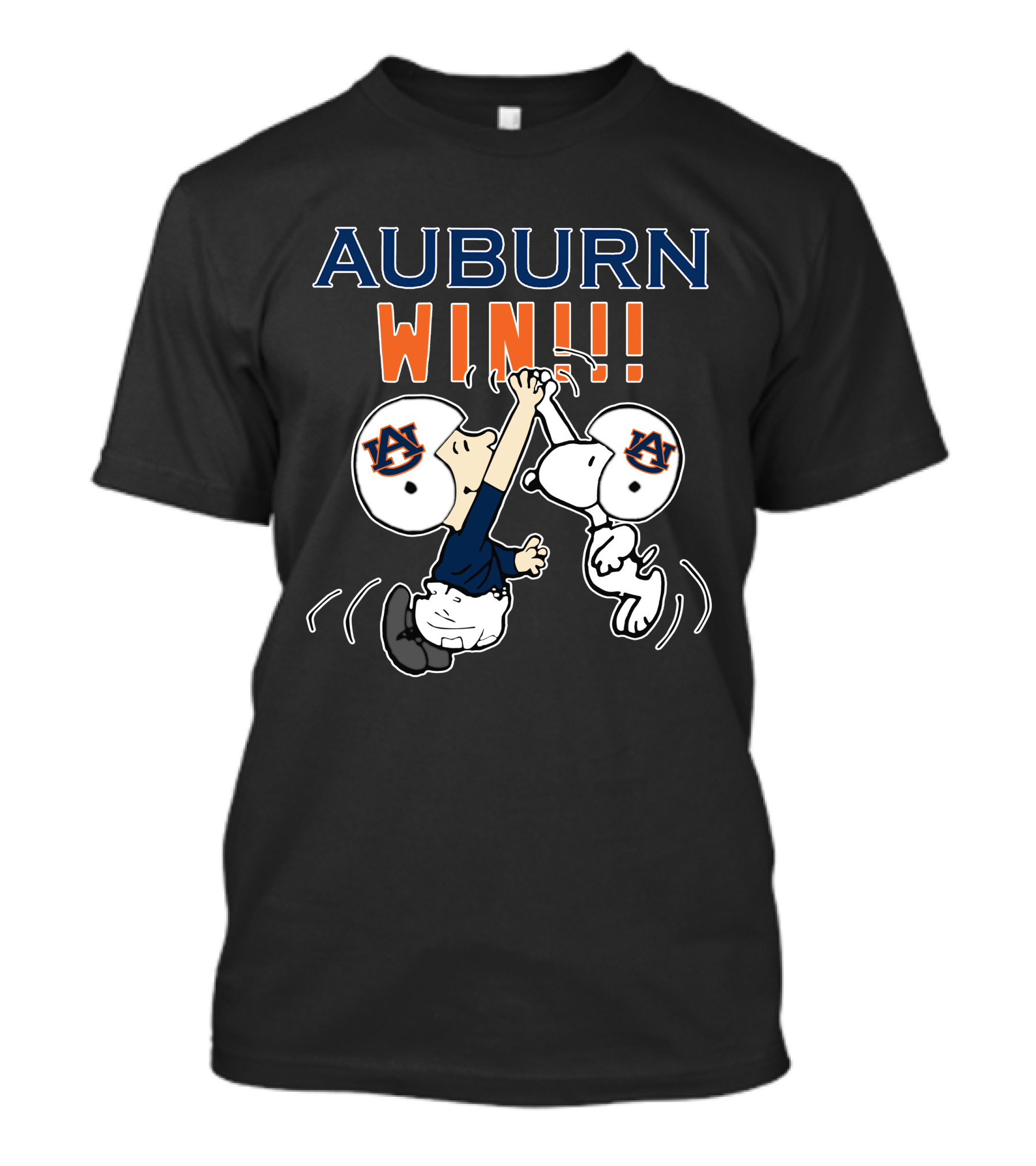 Auburn Tigers Win Peanuts Characters High Five T-Shirt