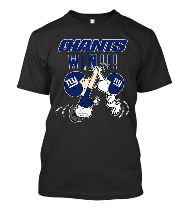 Giants Win Ny High Five Peanuts Celebration T-Shirt