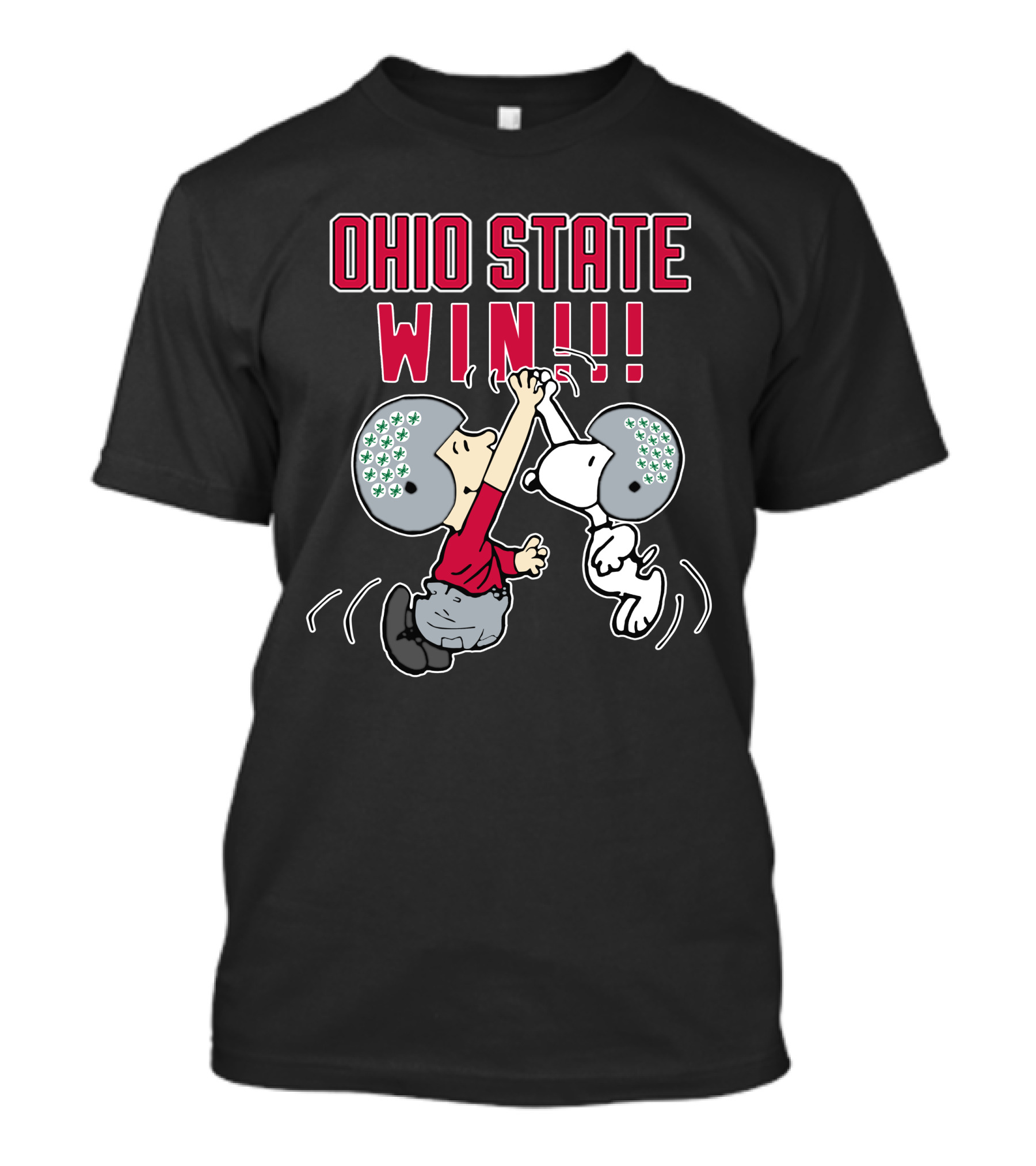 Ohio State Win Peanuts Characters High Five Celebration T-Shirt