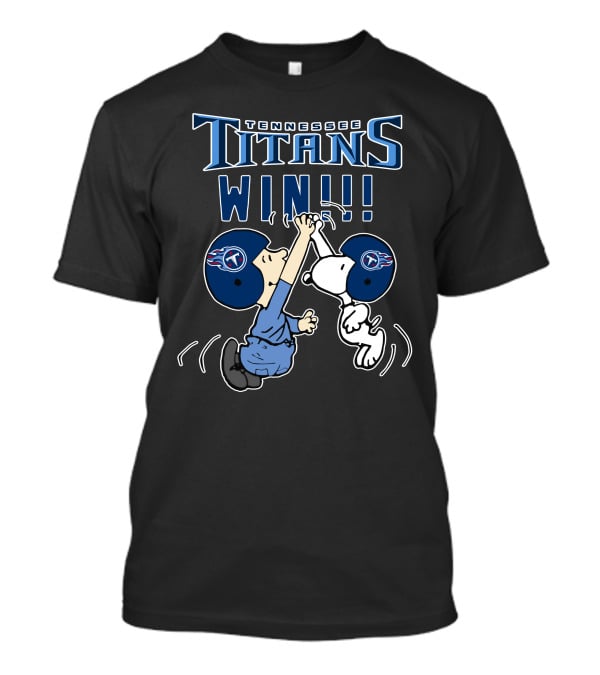 Tennessee Titans Win Snoopy High Five Peanuts Football Victory T-Shirt