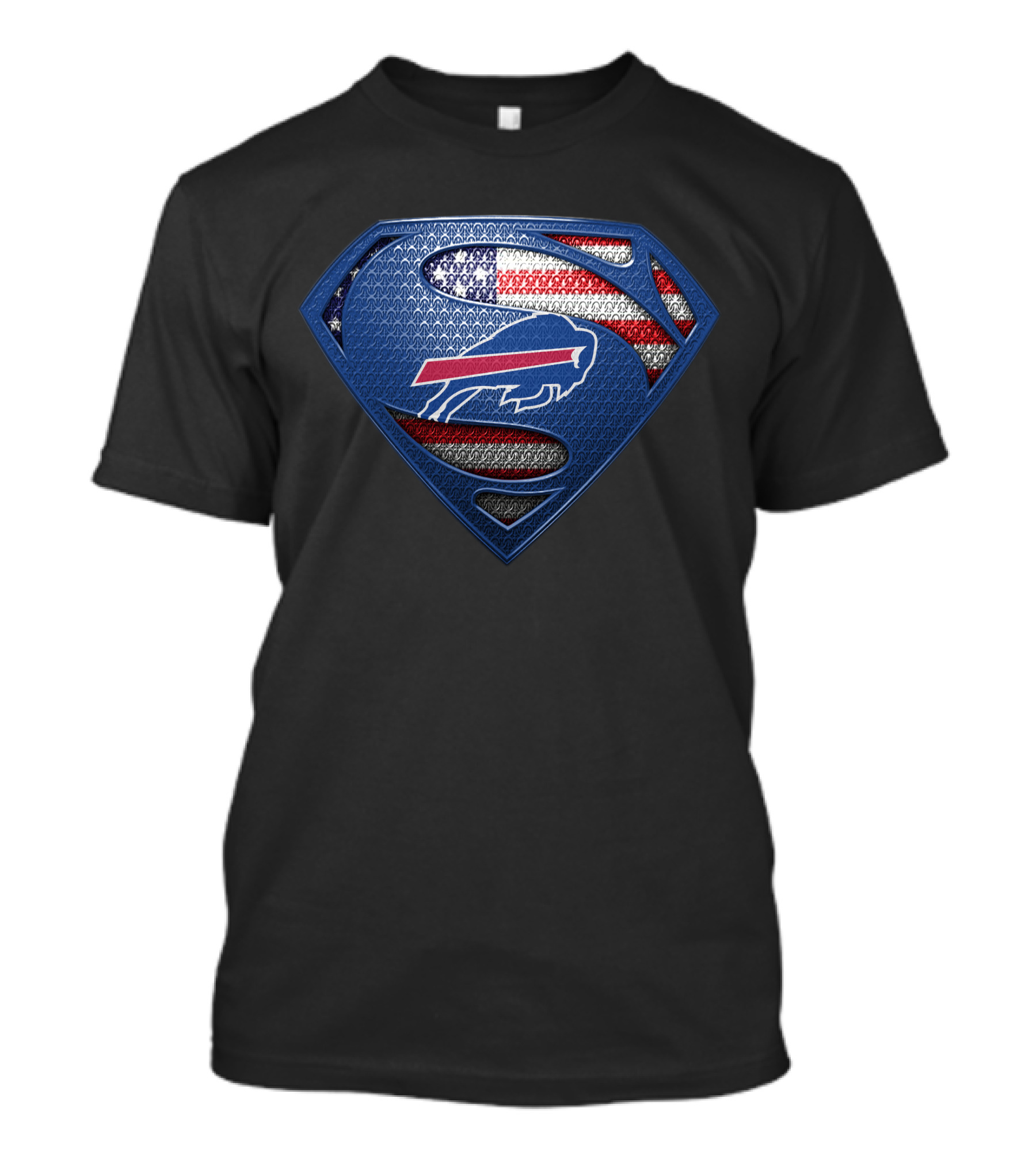 Buffalo Bills Superman Shield American Flag T-Shirt
