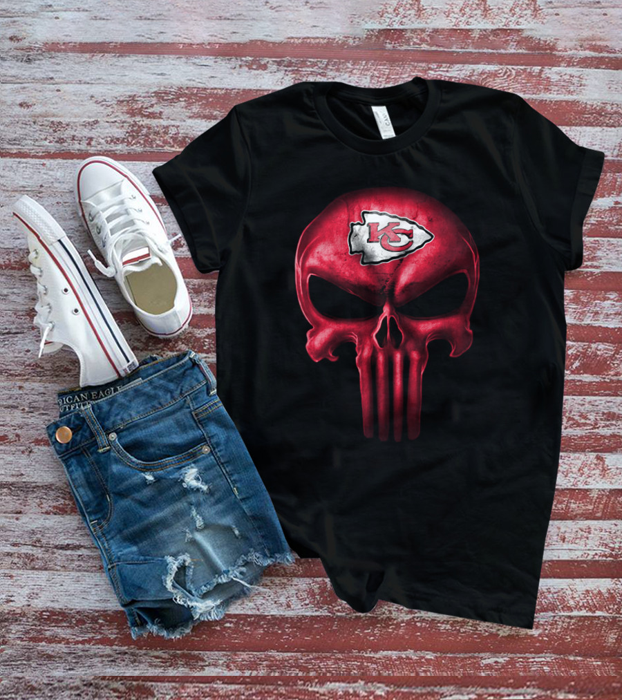 Kansas City Chiefs Skull Logo Red T-Shirt