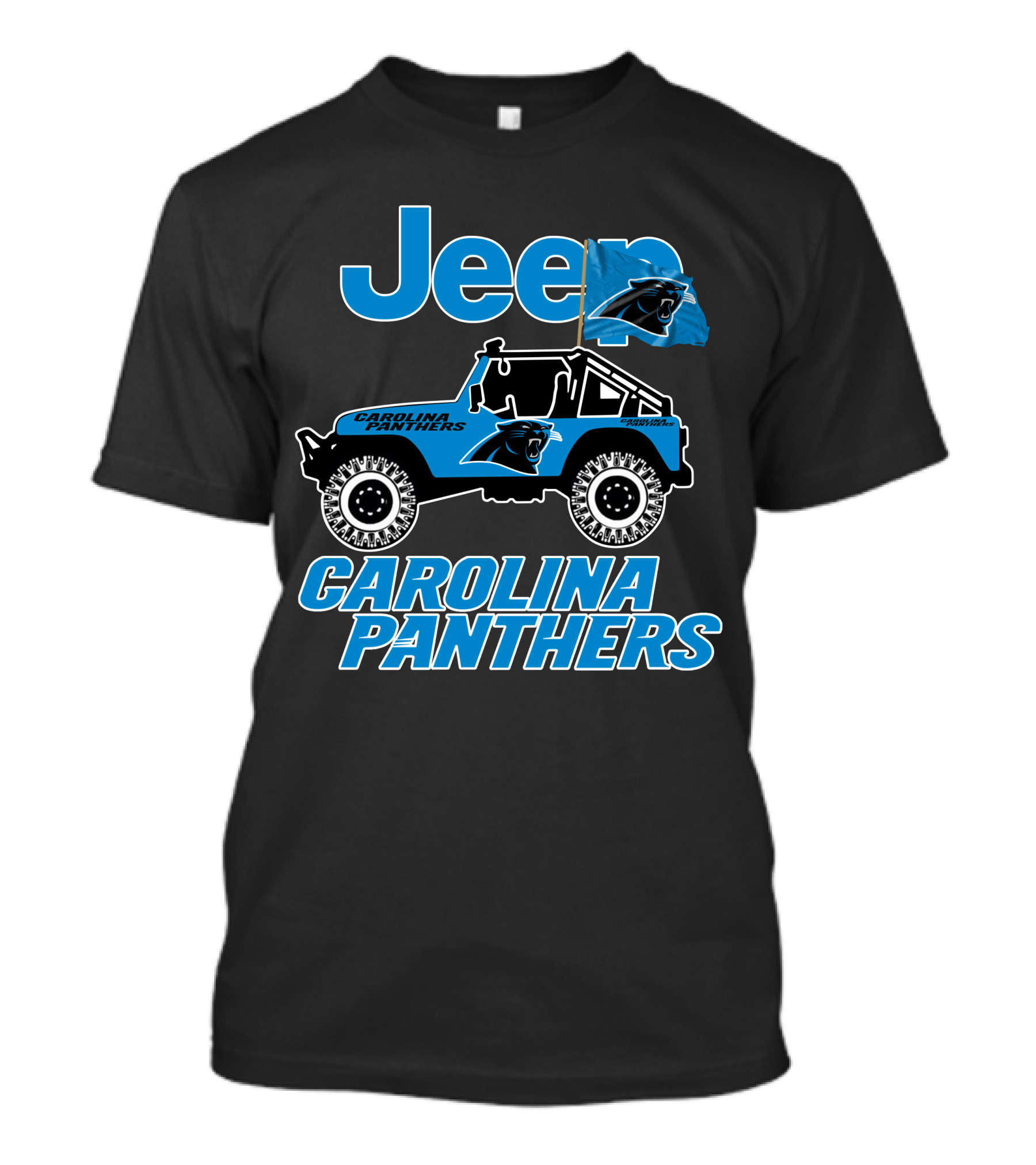 Jeep Carolina Panthers Vehicle Fan Gear T-Shirt