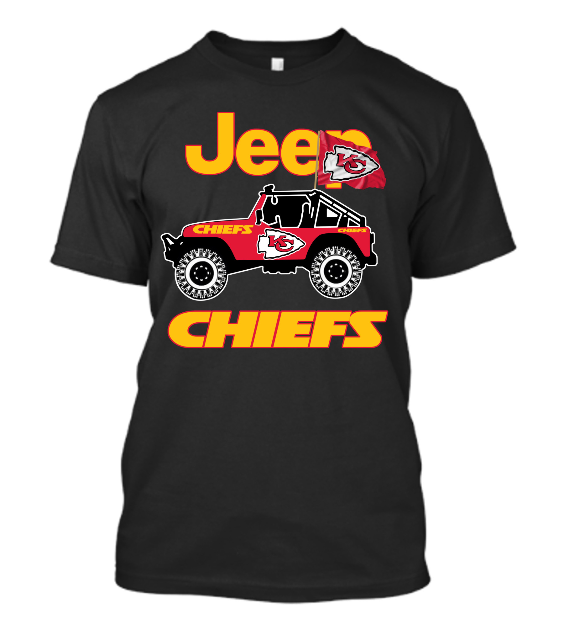 Jeep Chiefs Kansas City Flag T-Shirt