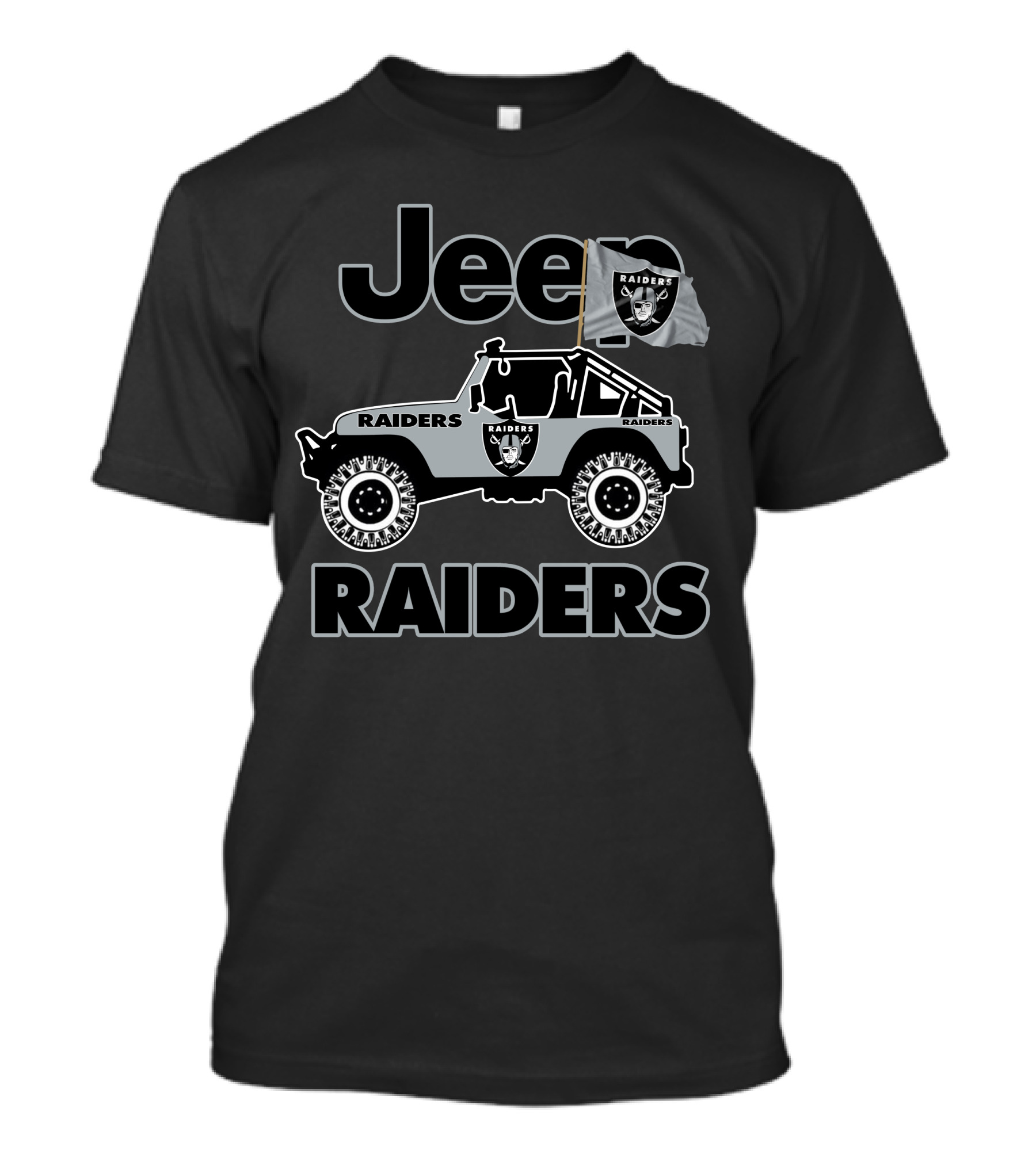 Las Vegas Raiders Jeep Enthusiast Fan Gear Nfl Team Spirit Accessories T-Shirt