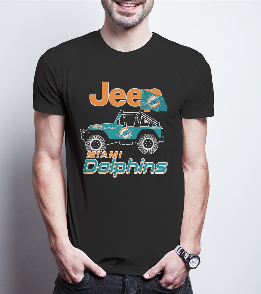 Jeep Miami Dolphins Flag T-Shirt