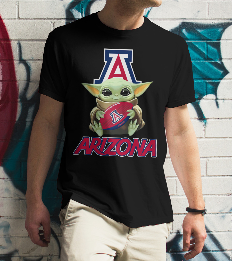 Arizona Wildcats Baby Yoda Football Fan T-Shirt