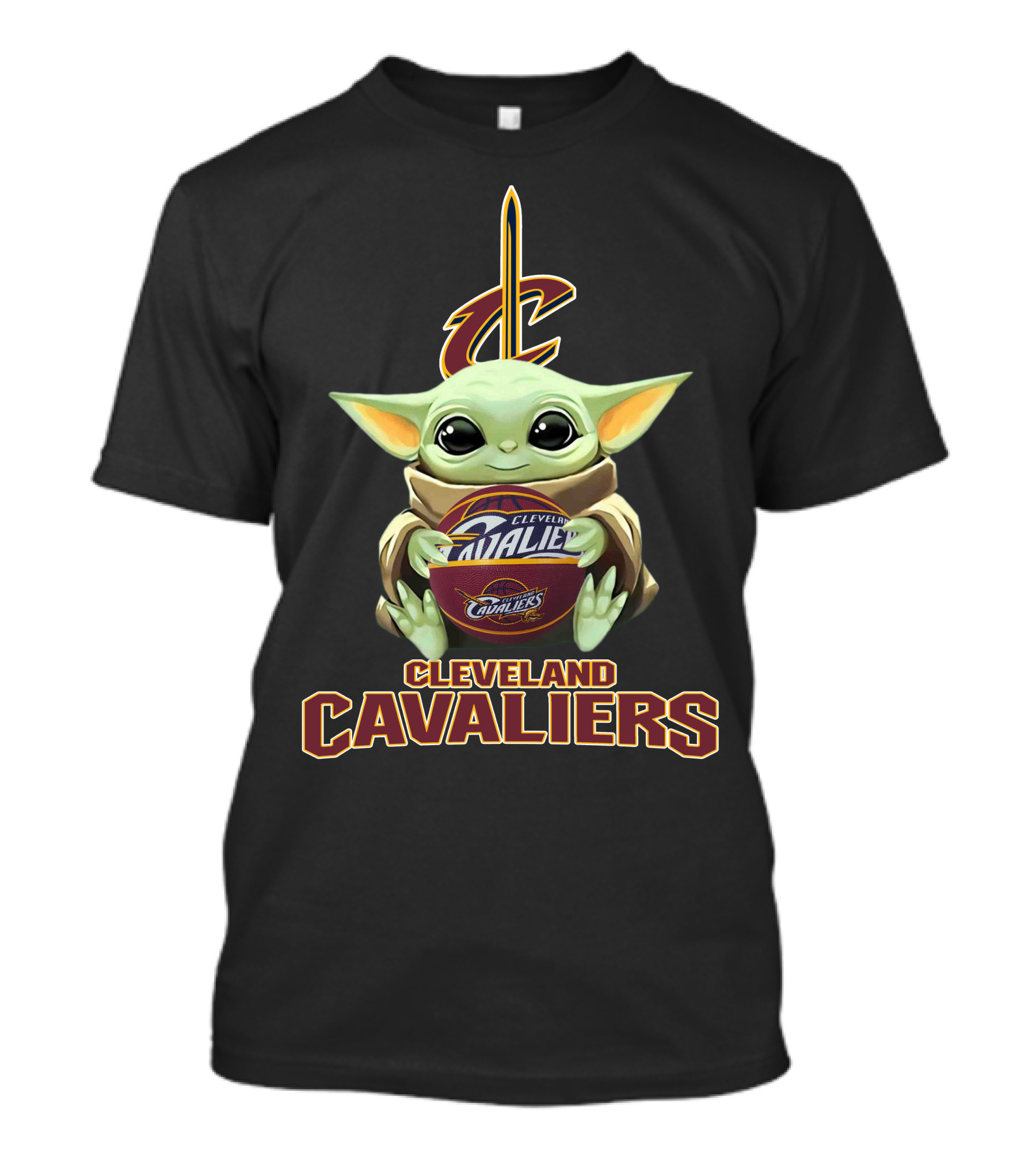 Cleveland Cavaliers Baby Yoda Basketball T-Shirt
