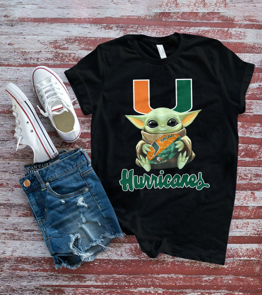 Miami Hurricanes Baby Yoda Ncaa U T-Shirt