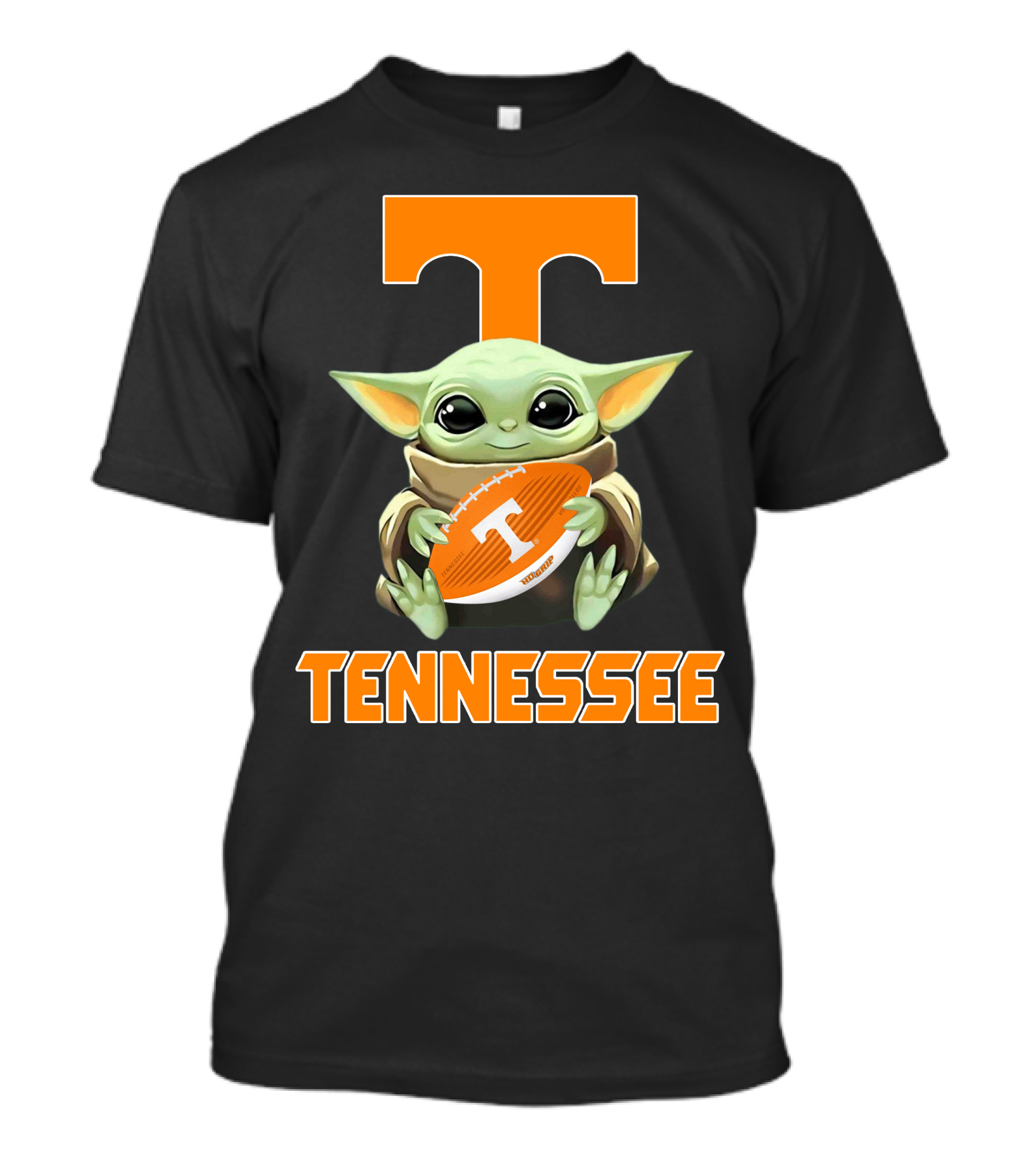 Tennessee Volunteers T Baby Yoda Football T-Shirt