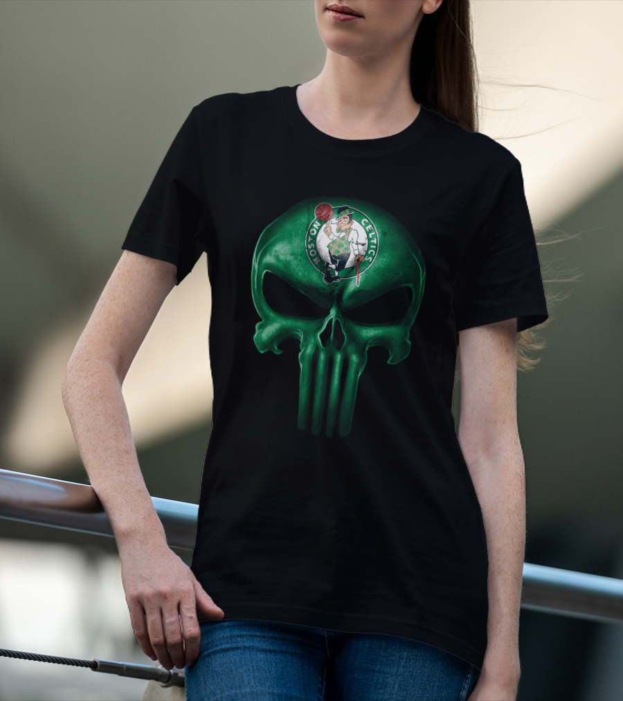 Boston Celtics Green Skull T-Shirt