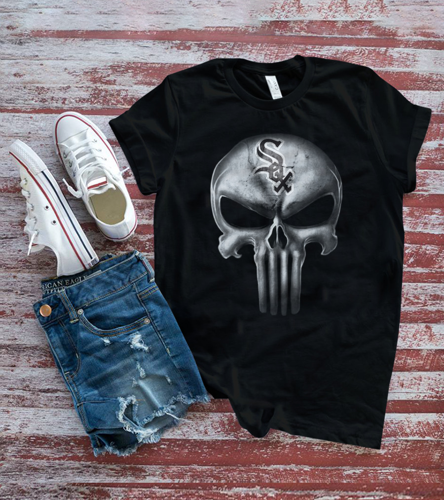 Chicago White Sox Skull Punisher T-Shirt