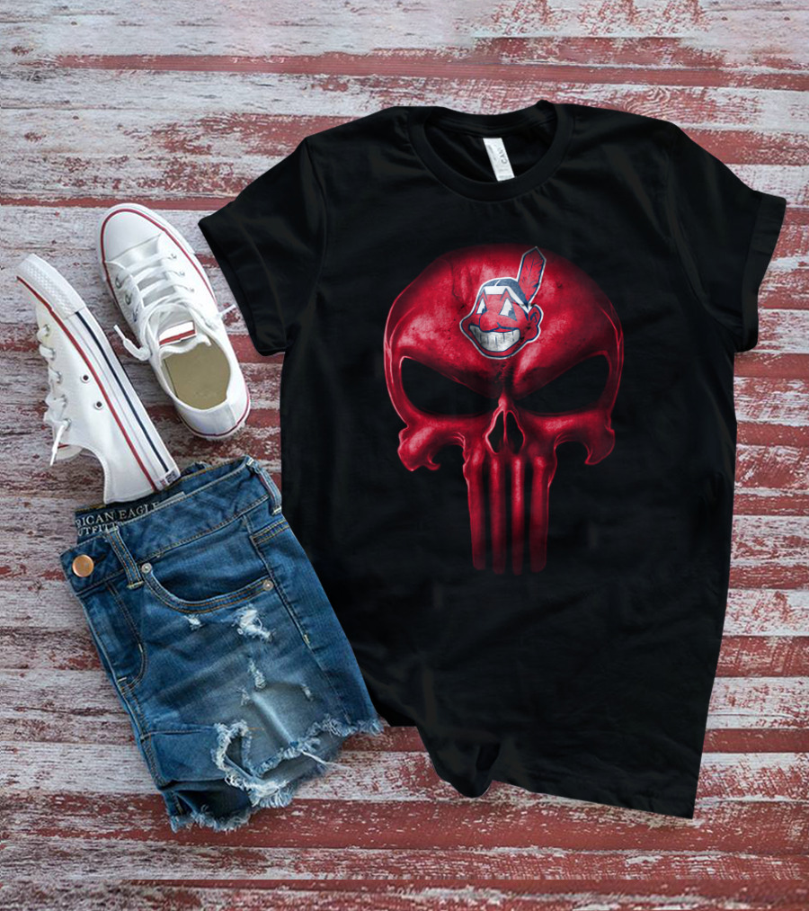 Cleveland Indians Skull Logo T-Shirt