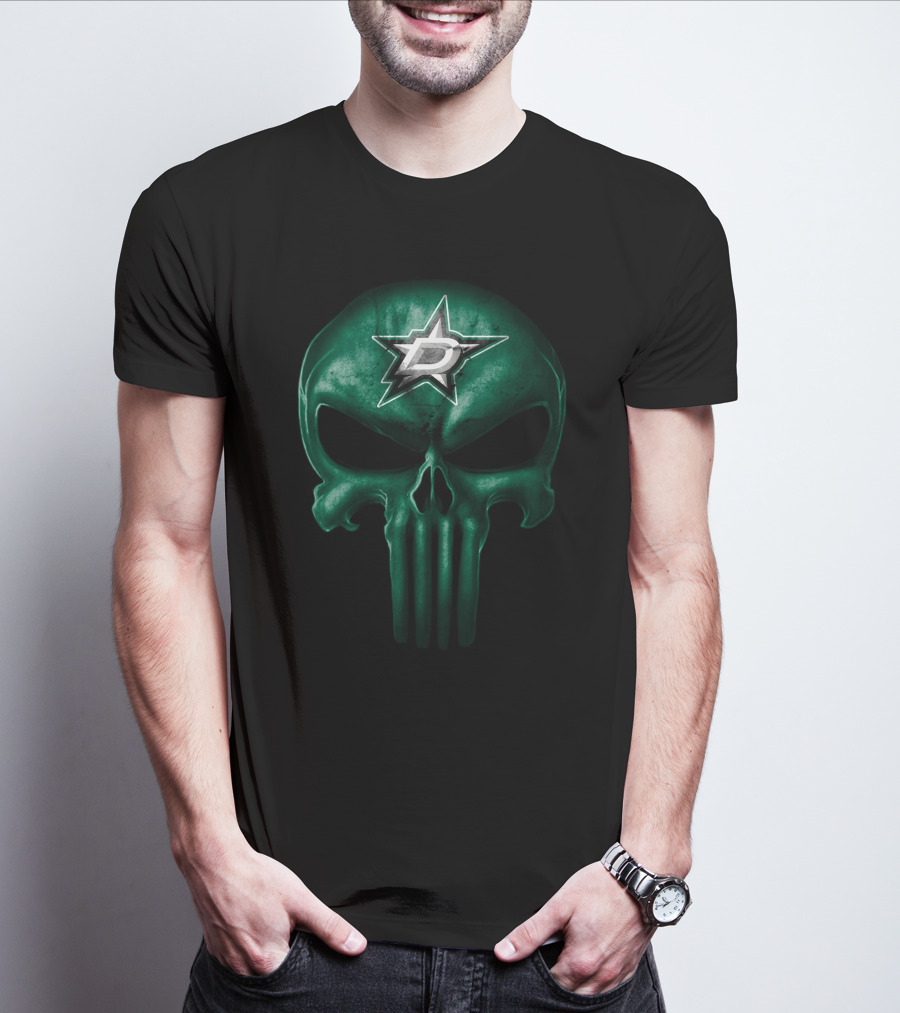 Dallas Stars Skull Iconic Green T-Shirt