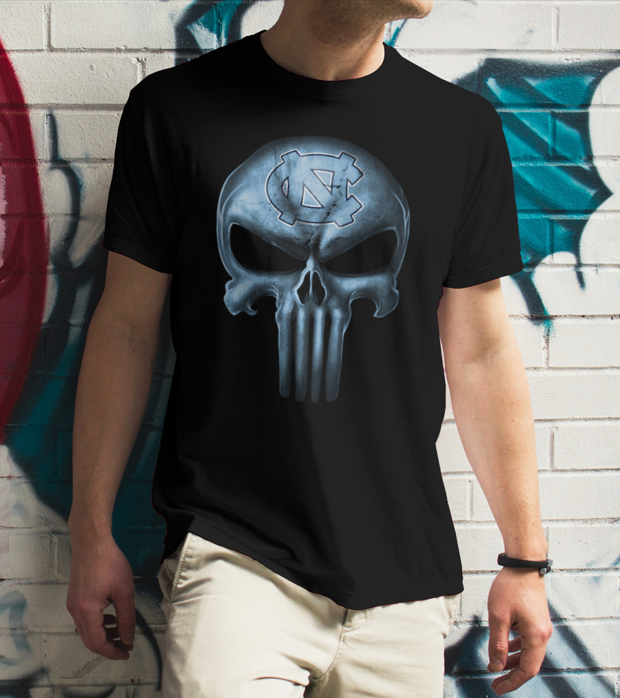North Carolina Tar Heels Skull T-Shirt