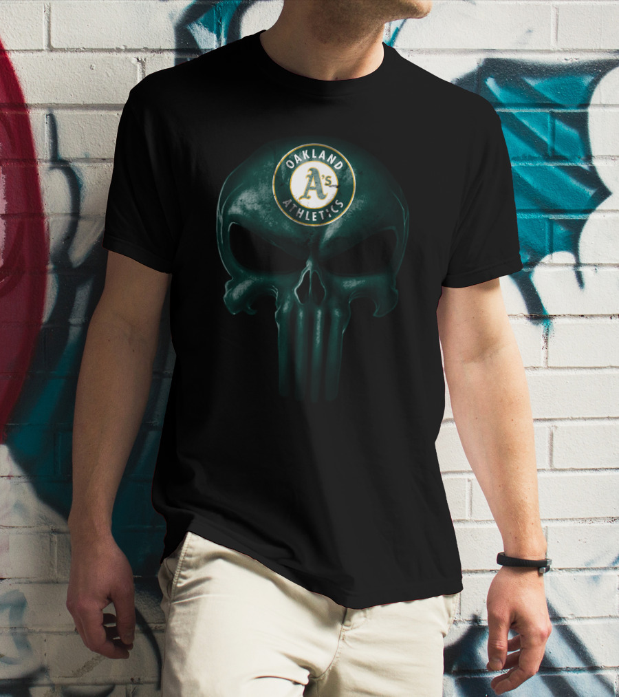 Oakland Athletics A's Skull Athletics T-Shirt