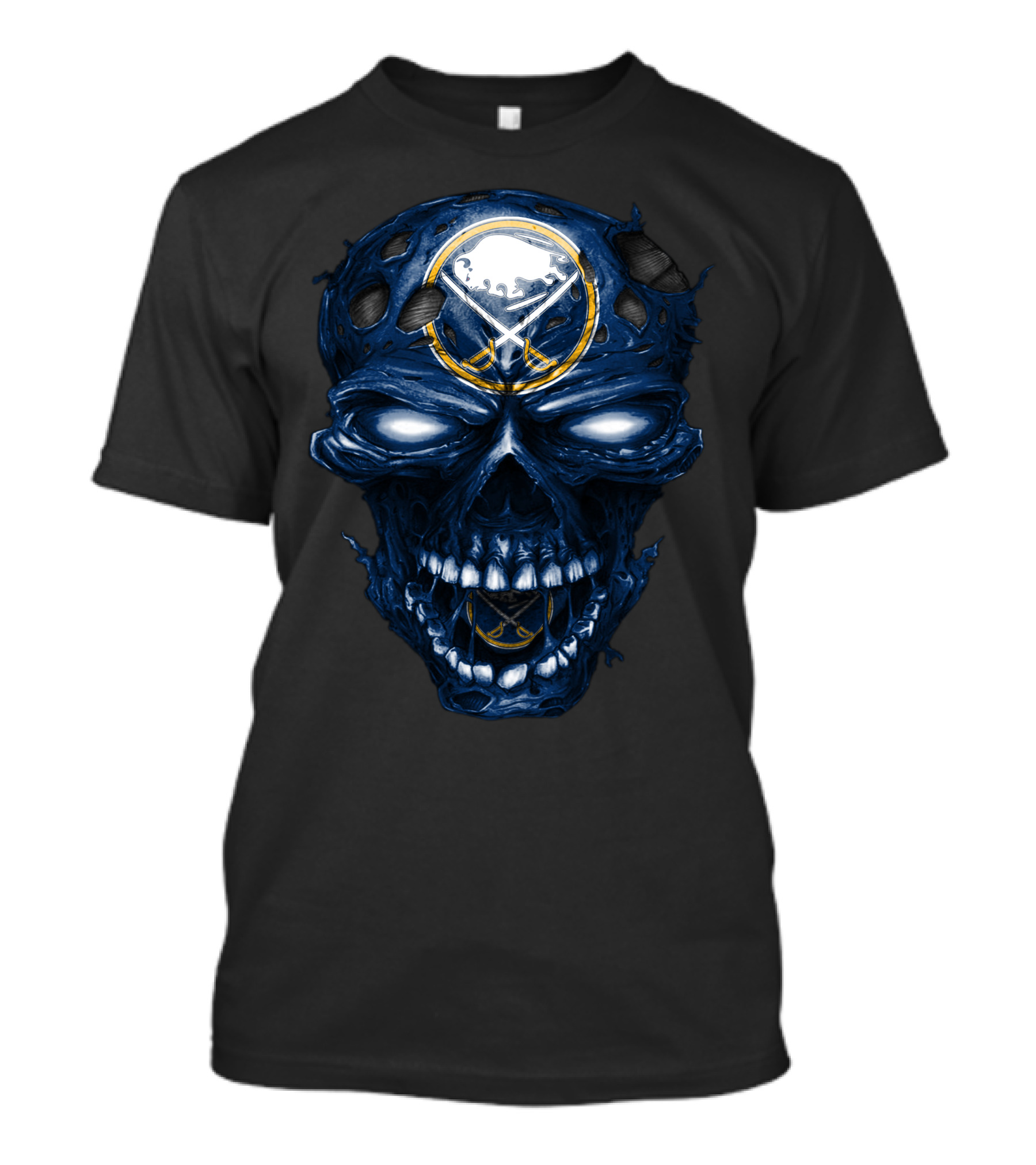 Buffalo Sabres Skull Dark Grim T-Shirt