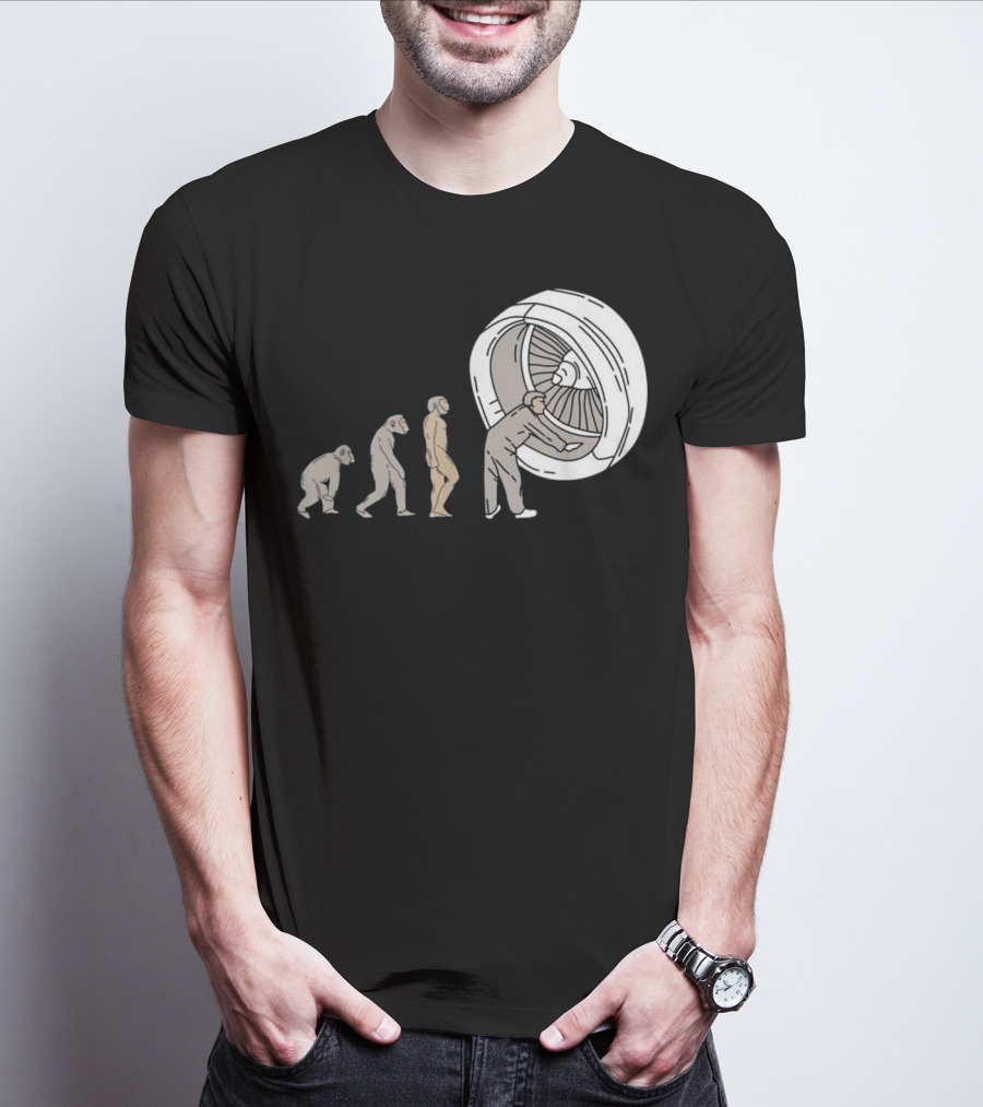 Evolution Of Airplane Mechanic Aircraft Maintenance T-Shirt