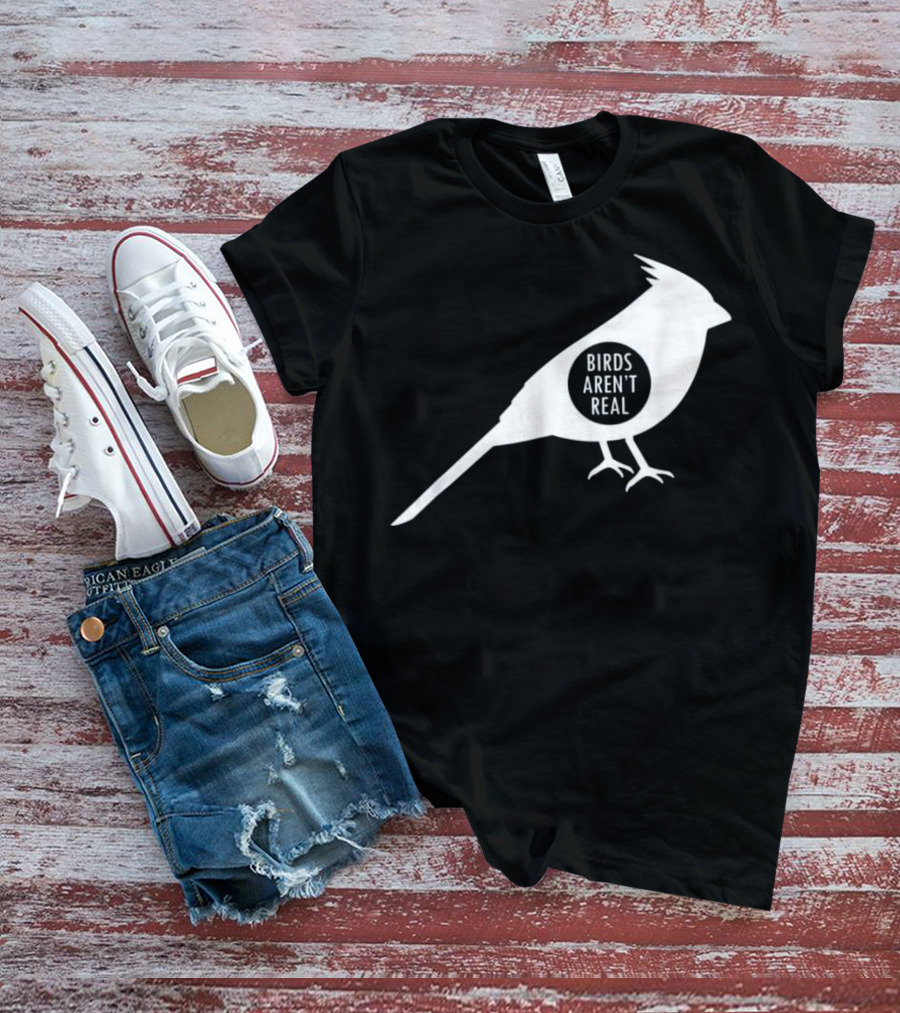 Birds Aren't Real White Bird T-Shirt