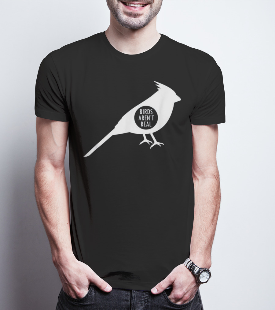 Birds Aren't Real White Bird T-Shirt