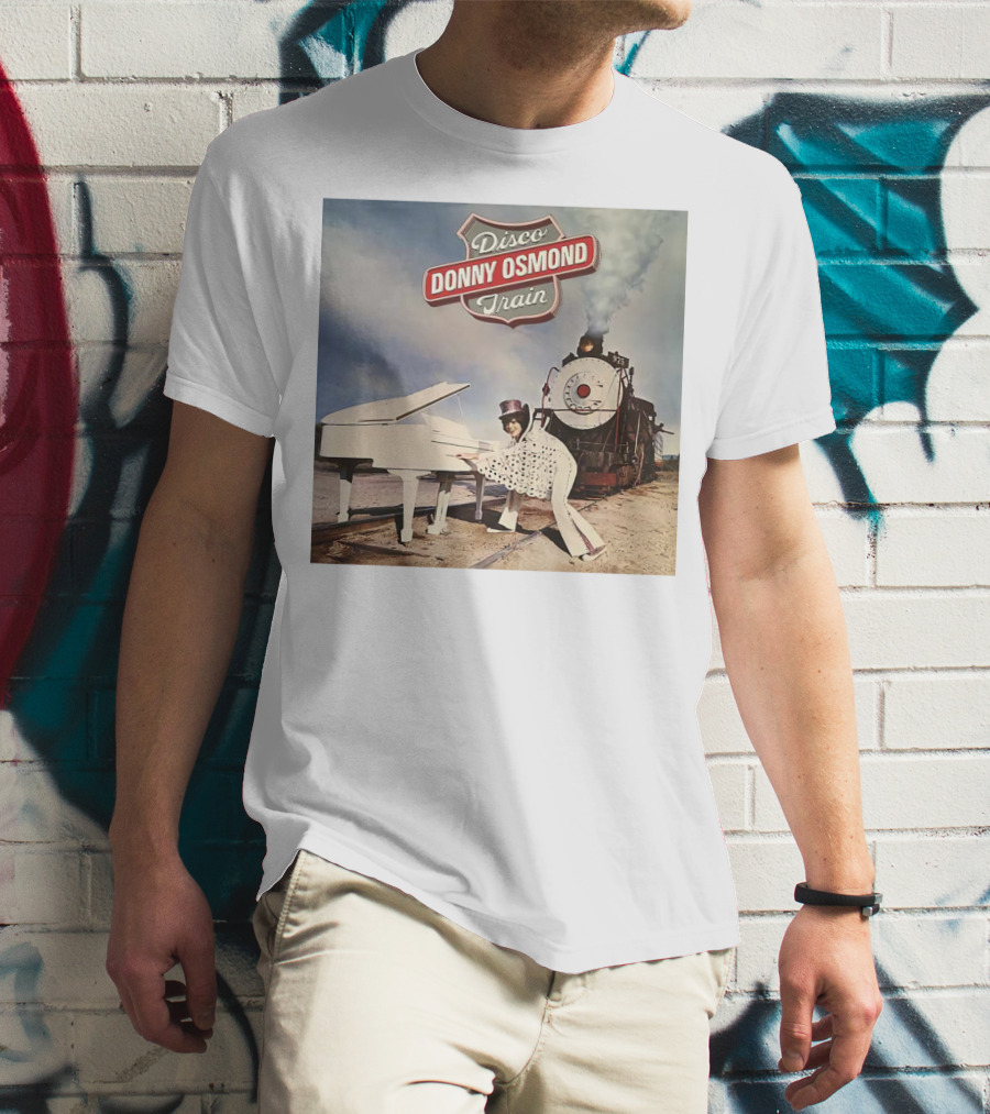 Donny Osmond Disco Train Piano And Steam Engine Scene T-Shirt