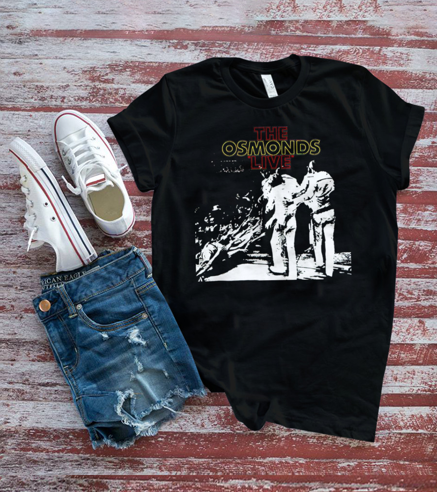 The Osmonds Live Concert Illustration With Performing Group On Stage T-Shirt