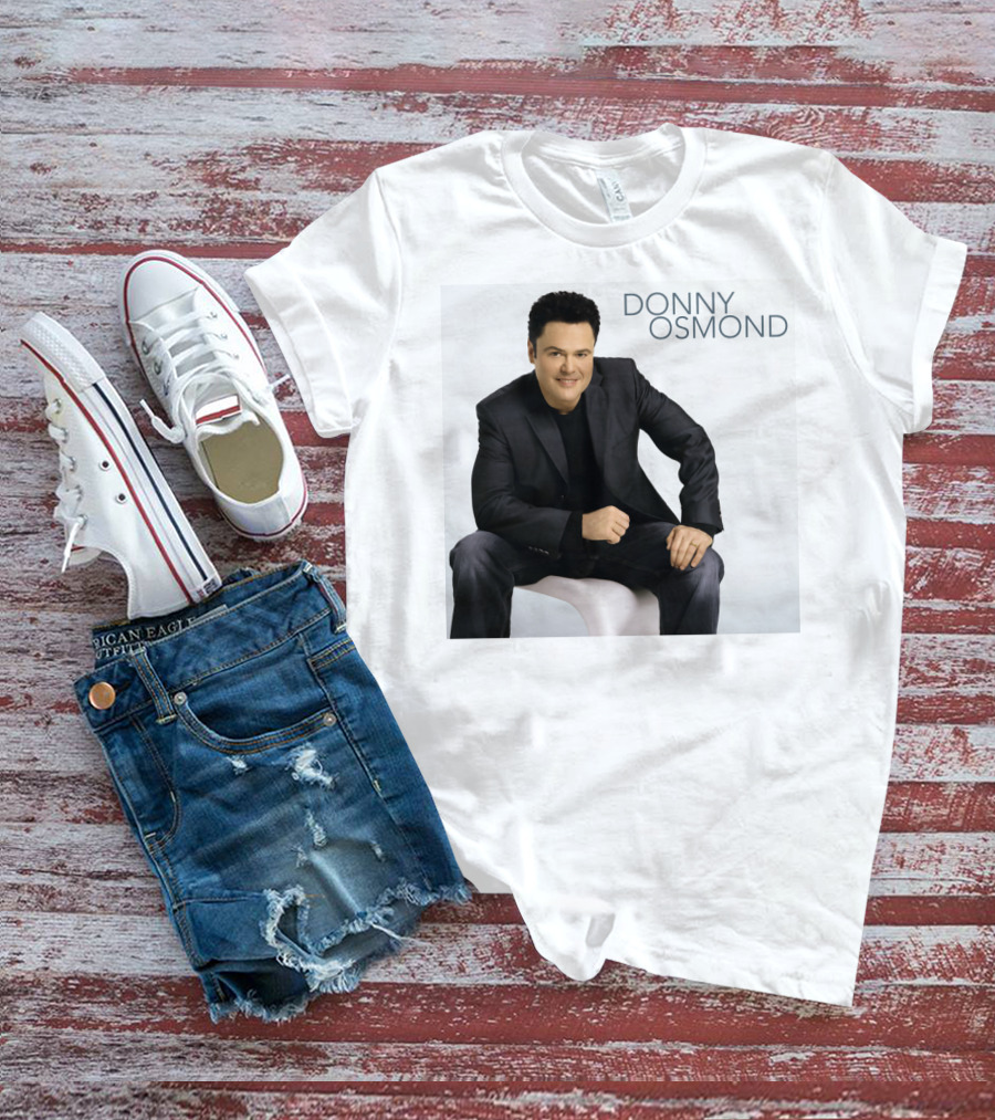 DONNY OSMOND Sitting In Black Suit T-Shirt