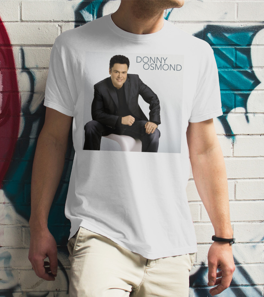 DONNY OSMOND Sitting In Black Suit T-Shirt