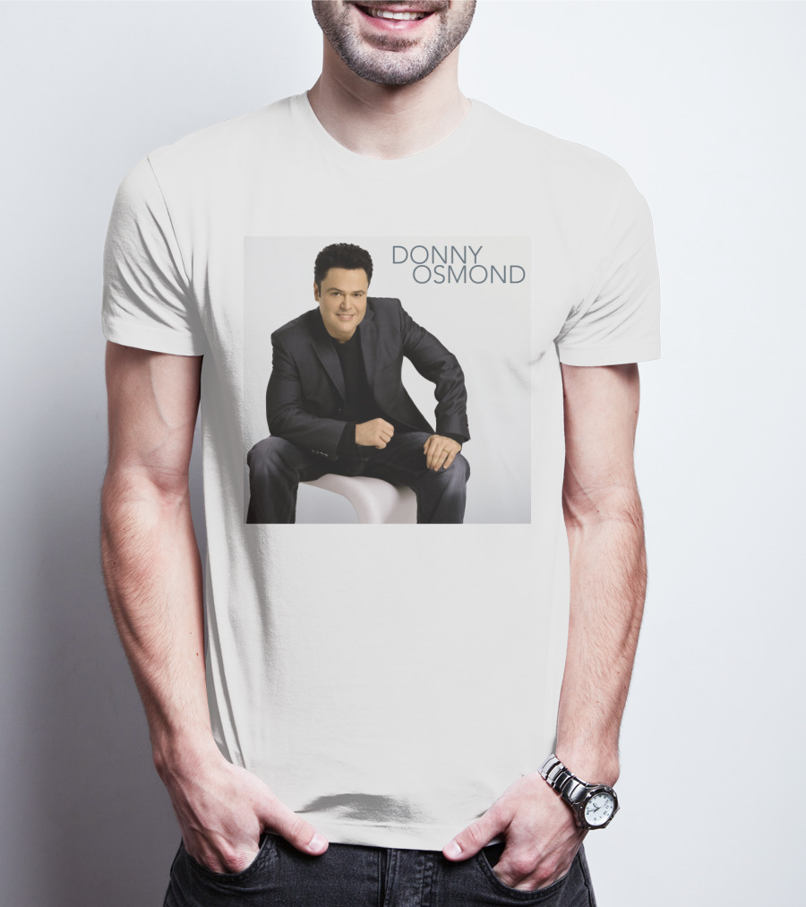 DONNY OSMOND Sitting In Black Suit T-Shirt