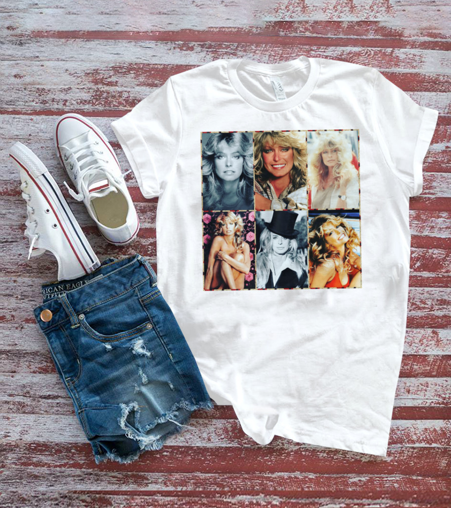 Farrah Fawcett Iconic Photo Collage T-Shirt
