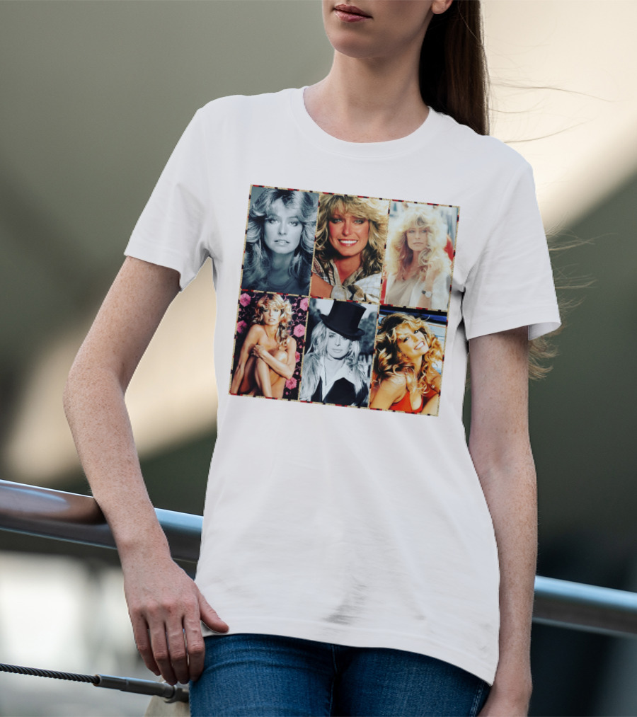 Farrah Fawcett Iconic Photo Collage T-Shirt