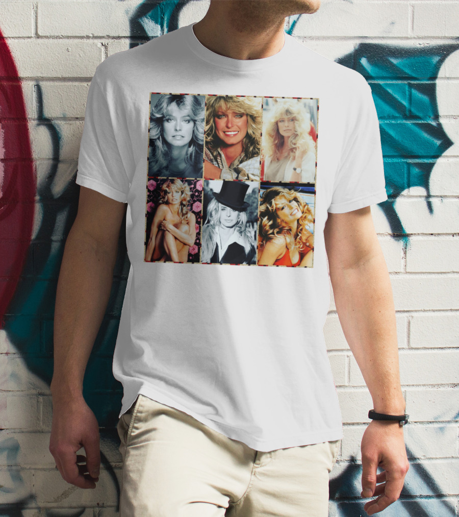 Farrah Fawcett Iconic Photo Collage T-Shirt